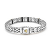 Lagos Two-Tone Black Ceramic Station Diamond Bracelet 9mm
