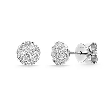 Memoire 18K White Gold Harmony Diamond Cluster Studs
