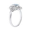 Allison Kaufman 14K White Gold Aquamarine & Diamond Filigree Ring