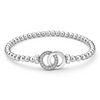 Lagos Sterling Silver Interlocking Diamond Beaded Stretch Bracelet