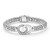 Lagos Sterling Silver Interlocking Diamond Caviar Bracelet