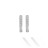 Lagos Sterling Silver Caviar Spark Linear Diamond Hoops