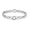 Lagos Sterling Silver Petite Interlocking Diamond Taper Link Bracelet