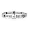 Lagos Sterling Silver Caviar Black Ceramic Rope Bracelet
