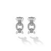 Lagos Sterling Silver Caviar Oval Link Huggies