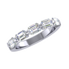 Roman Jewelers Signature 18K White Gold Emerald Cut Diamond Band