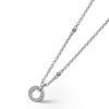 Lagos Sterling Silver Caviar Spark Diamond Circle Pendant Necklace