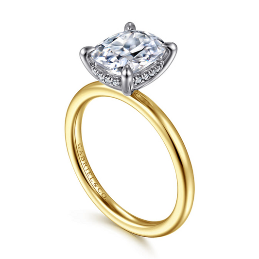 Gabriel & Co. "Cari" 14K Two-Tone Diamond Engagement Ring Mounting
