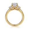 Gabriel & Co. 14K Yellow Gold Oval Lotus Diamond Engagement Ring Mounting