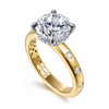 Gabriel & Co. "Cabata" 14K Two-Tone Diamond Engagement Ring Mounting