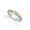 Lagos Two-Tone Small Diamond Station Ring