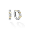 Lagos Two-Tone Diamond Huggie Earrings