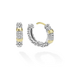 Lagos Two-Tone Diamond Huggie Earrings