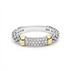 Lagos Two-Tone Medium Diamond Station Ring