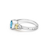 Lagos Two-Tone Swiss Blue Topaz Oval Ring