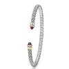 Lagos Two-Tone Garnet Mini Versa Torque 3mm Bracelet