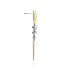 Gabriel & Co. 14 Karat White & Yellow Gold "Bujukan Punk" Diamond Stud Drop Earrings