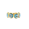 Marco Bicego 18K Yellow Gold "Jaipur" Bezel-Set Blue Topaz Ring