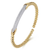 Gabriel & Co. 14K Two-Tone Diamond Bangle Bracelet