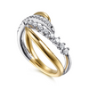 Gabriel & Co. 14K White & Yellow Gold Diamond Ring