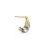 Gabriel & Co.14K White & Yellow Gold Pave Diamond Spike J Hoop Earrings