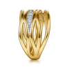 Gabriel & Co.14K Yellow Gold Diamond Easy Stackable Ring