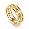 Gabriel & Co.14K Yellow Gold Diamond Station Easy Stackable Ring