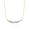 Gabriel & Co.14K White & Yellow Gold Diamond Spike Bar Necklace