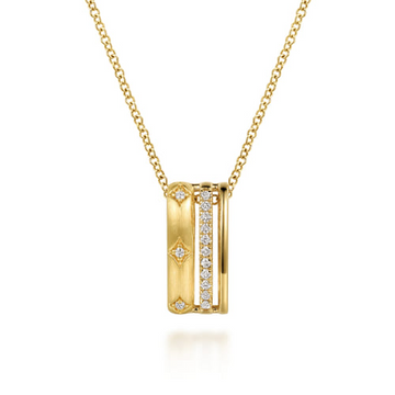 Gabriel & Co.14K Yellow Gold Diamond Pendant Necklace
