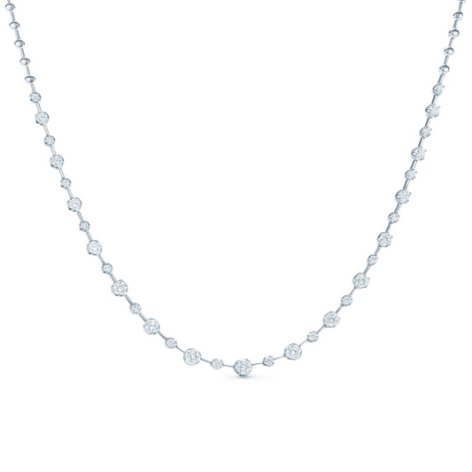 KWIAT 18K  White Gold Alternating Diamond Starry Night Necklace