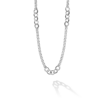 Lagos Sterling Silver Ring Link Station Adjustable Necklace 18-20"