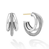 Lagos Sterling Silver Three Hoop Huggie Earrings