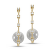 Mastoloni 18K Yellow Gold Pearl and Diamond Accent Hoops