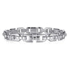 Gabriel & Co. Sterling Silver Men's 8mm Cylindrical Mix Link Chain Bracelet