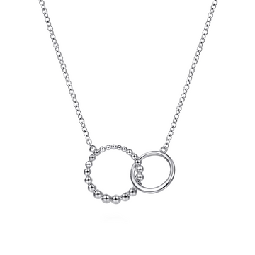 Gabriel & Co. Sterling Silver Double Circle Bujukan Necklace