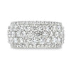 18K White Gold Ladies 5-Row 3-Carat Diamond Ring