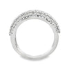 18K White Gold Ladies 5-Row 3-Carat Diamond Ring