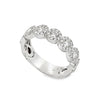 18K White Gold Circular Pattern Diamond Ladies Ring