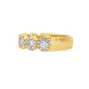18K Yellow Gold Ladies Circle-Patterned Diamond Ring