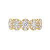 18K Yellow Gold Lady's Diamond Oval-Patterned Ring