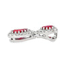 18K White Gold Ruby and Diamond Dangling Slider Pendant