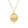 Gabriel & Co 14K Yellow Gold Twisted Rope Frame Oval Locket Necklace