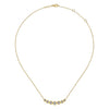 Gabriel & Co 14K Yellow Gold Curved Diamond Bar Necklace