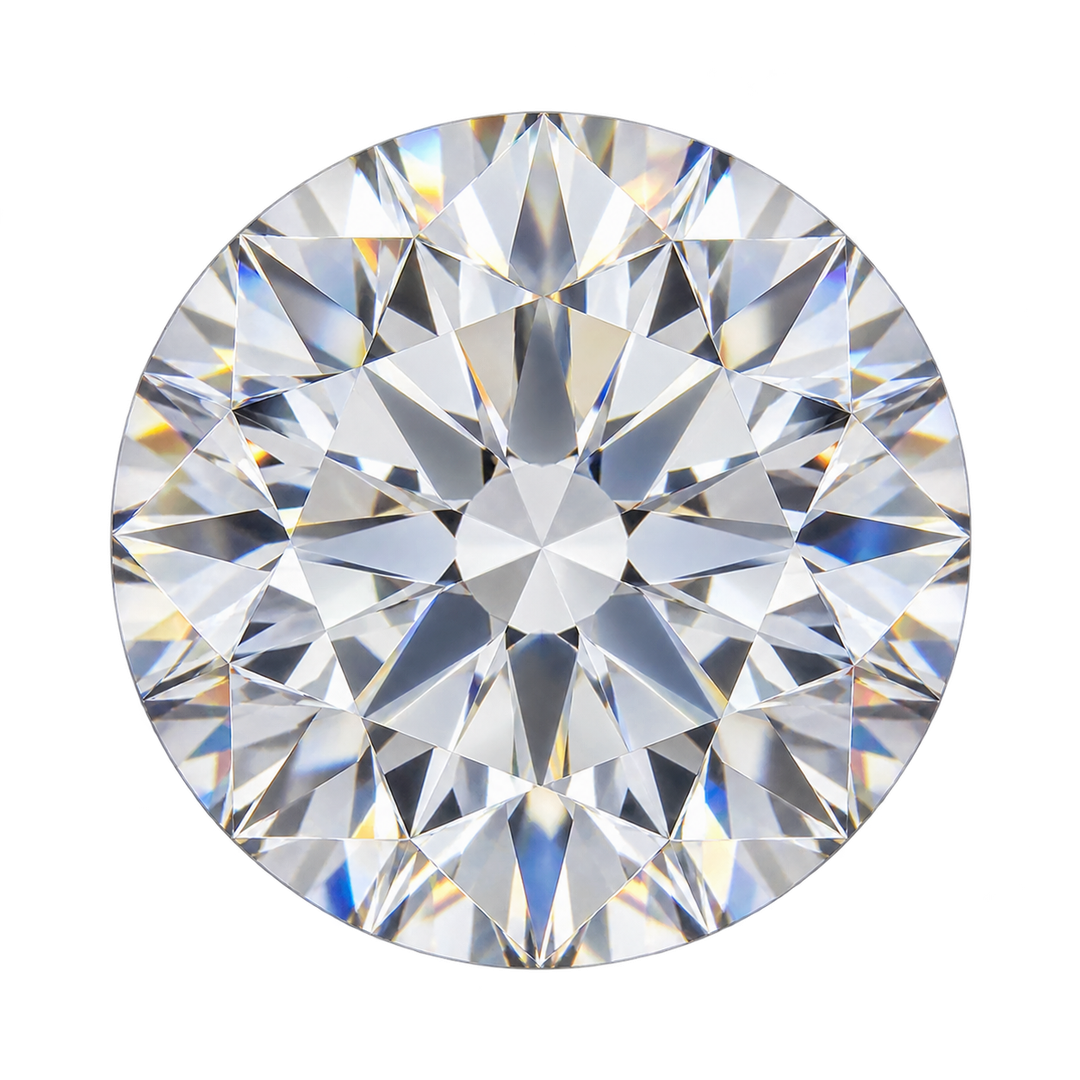 14K White Gold Diamond Engagement Ring Mounting with Hidden Halo with 0.50 ct. Round Natural Diamond