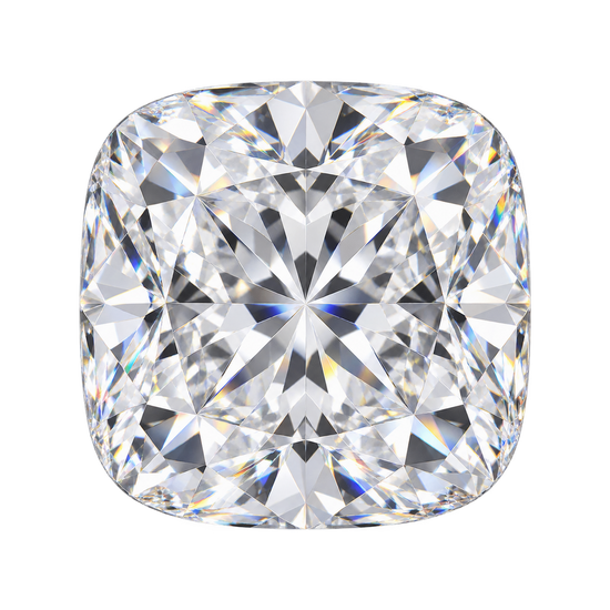 14K White Gold Diamond Engagement Ring Setting with 0.91 ct. Cushion Natural Diamond