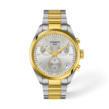 Tissot 40mm Silver Color Dial Stainlesssteel Chronograph Watch