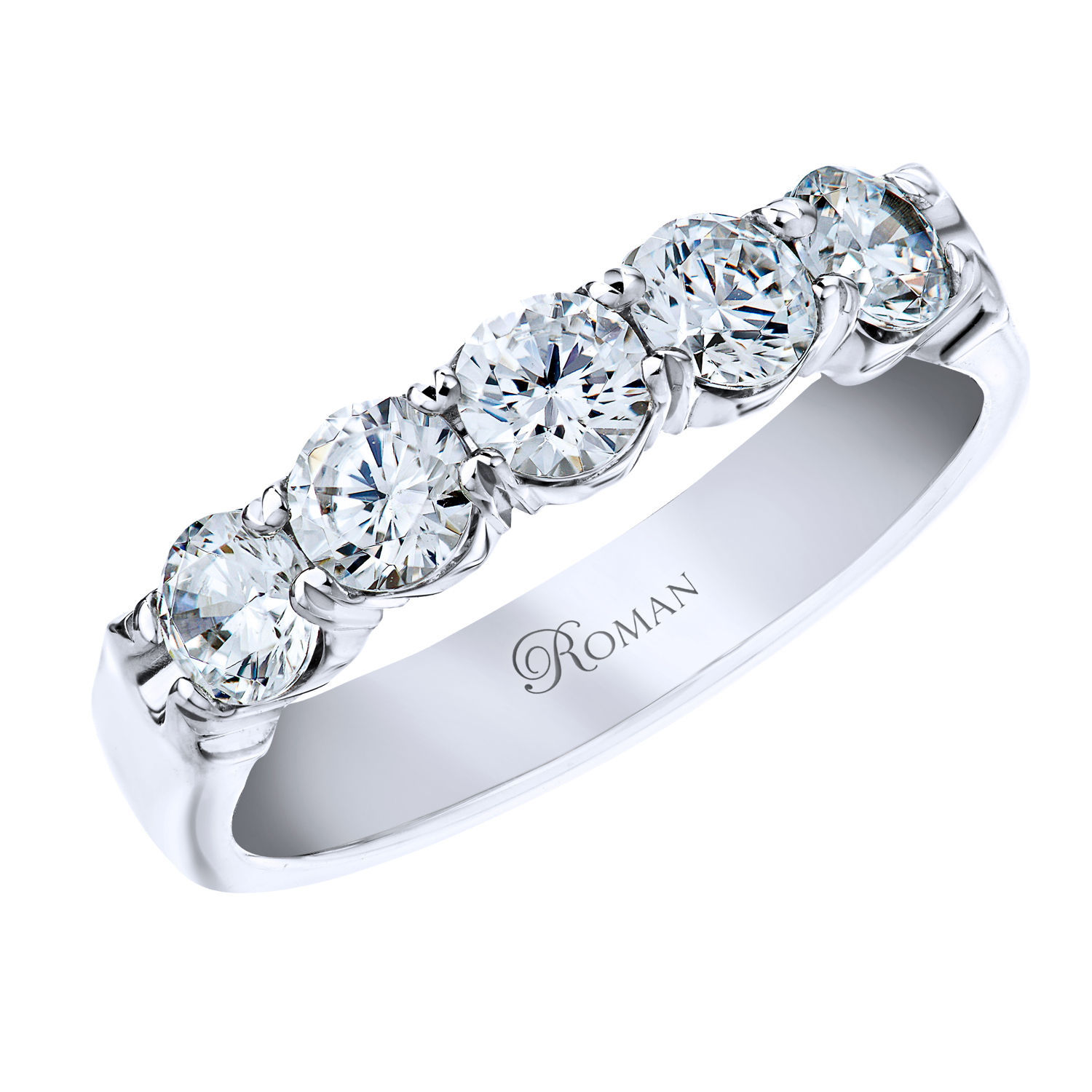 five stone diamond anniversary Ring