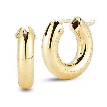 Roberto Coin 18K Yellow Gold Round Perfect Hoops