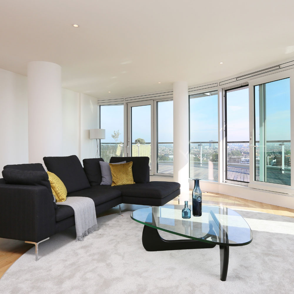Penthouse suite in a major city