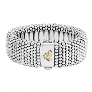 Lagos White Sterling Silver 23MM Bangle Bracelet